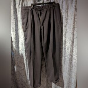 SAVANE Men’s 40x32 Pleated Comfortable Waistband Dress Pants Navy Blue NWT